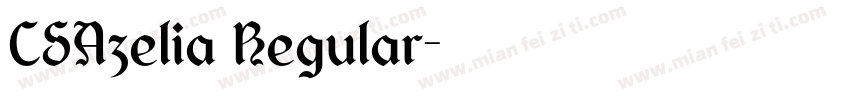 CSAzelia Regular字体转换